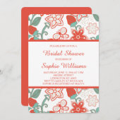 いちごの庭のブライダルシャワーの招待状 招待状 (正面/裏面)