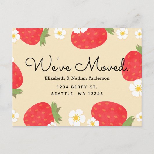 いちごの引越しお知らせポストカード 案内ポストカード (正面)