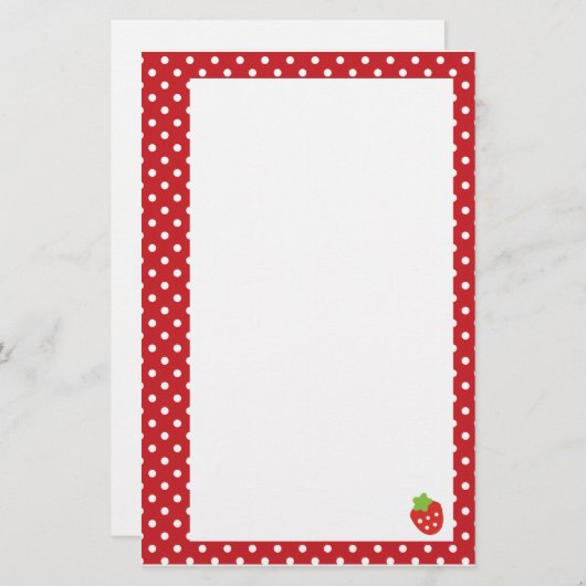 いちごの文房具 便箋 (正面/裏面)