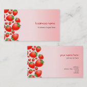 いちごの新しいピンク 名刺 (正面/裏面)