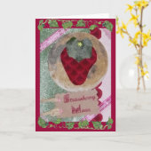 いちごの月 カード (黄色い花)