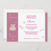 いちごの服の《キリスト教》洗礼式や命名式の招待状 招待状 (正面/裏面)