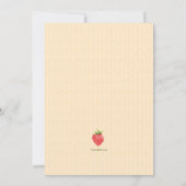 いちごの木のベリーピッキングパーティー招待状 招待状 (裏面)