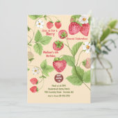 いちごの木の実摘みパーティーのご案内 招待状 (スタンド正面)