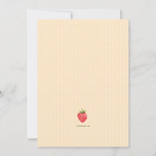 いちごの木の実摘みパーティーのご案内 招待状 (裏面)