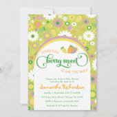 いちごの植物学的なベイビーシャワーの招待状 招待状 (正面)