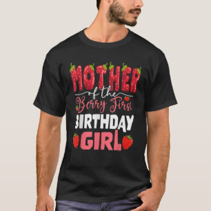 いちごの母の娘の1歳の誕生日 Tシャツ