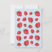 いちごの水彩画はノート感謝していしています サンキューカード (裏面)