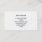 いちごの氷の専門の上品およびモノグラム 名刺 (裏面)