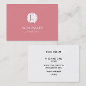 いちごの氷の専門の平野およびモノグラム 名刺 (正面/裏面)