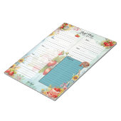 いちごの甘いおやつ 7 日間食事プランナー ノートパッド (アングル)