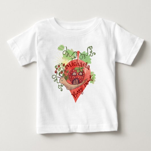 いちごの甘い家 ベビーTシャツ (正面)