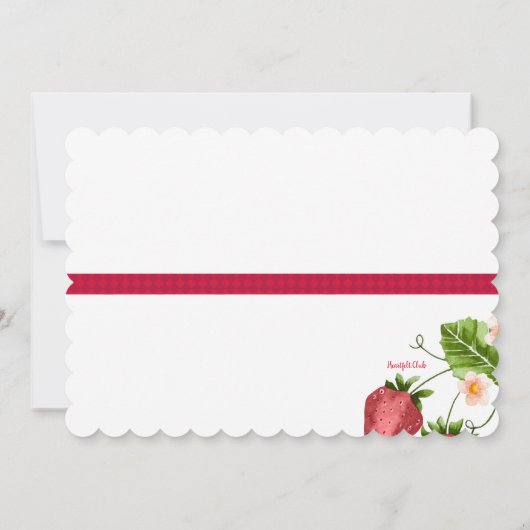 いちごの甘さ 招待状 (裏面)
