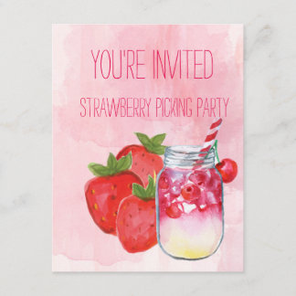 いちごの盗品のパーティの招待状 招待状