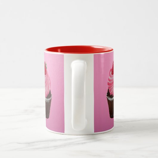 いちごの砂糖 ツートーンマグカップ (ハンドル)