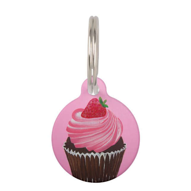 いちごの砂糖 ペット　ネームタグ (正面)