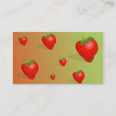 いちごの背景 名刺 (裏面)