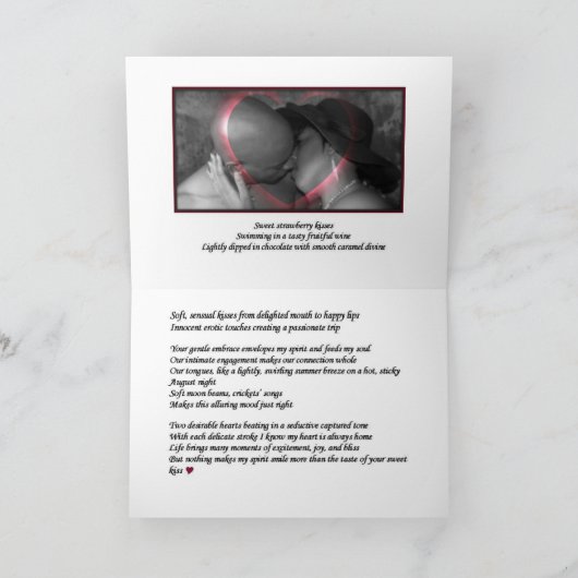 いちごの菓子のキス カード (内部)