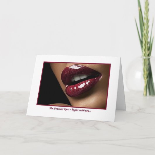 いちごの菓子のキス カード (正面)