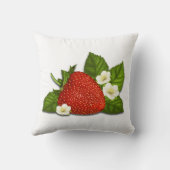 いちごの装飾的な枕 クッション (裏面)