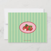 いちごの誕生日のパーティの招待状 招待状 (裏面)