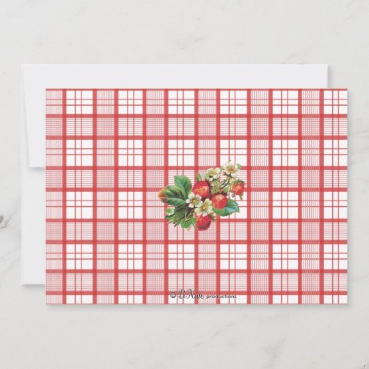 いちごの誕生日のパーティの招待状 招待状 (裏面)