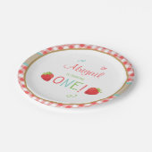 いちごの誕生日の紙皿の夏のピクニック ペーパープレート (アングル)