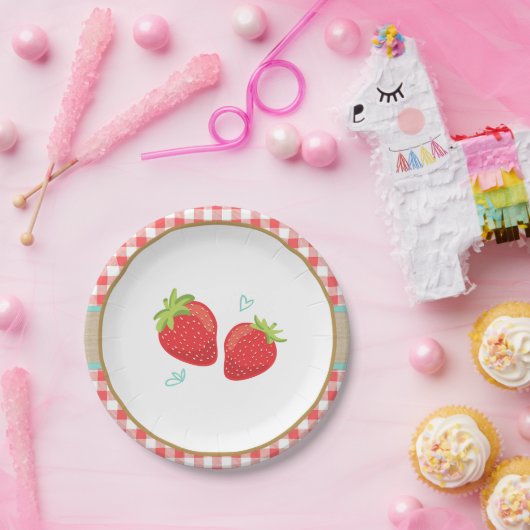 いちごの誕生日の紙皿の夏のピクニック ペーパープレート (パーティー)