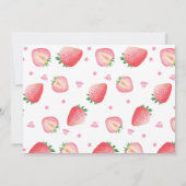 いちごの誕生日パーティー感謝カード サンキューカード (裏面)