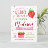 いちごの誕生日パーティー招待状 招待状 (スタンド正面)