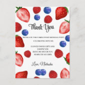 いちごの誕生日パーティー| 誕生日ありがとう ポストカード (正面)