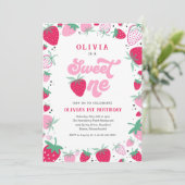 いちごの誕生日 バーガンディ スイートな誕生日パーティー 招待状 (スタンド正面)