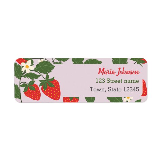 いちごの返送先ラベル ラベル (正面)