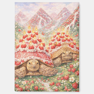 いちごの魔法の国 誕生日ケーキのカメと マグネット
