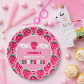いちごの1歳の誕生日お祝い ペーパープレート (パーティー)