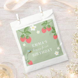 いちごの1歳の誕生日パーティー フェイバーバッグ