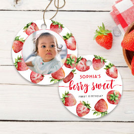 いちごの1歳誕生日 ベリー スウィート セラミックオーナメント