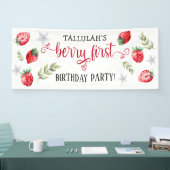 いちごの"Berry First" 1歳の誕生日 横断幕 (トレードショー)