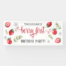 いちごの"Berry First" 1歳の誕生日 横断幕