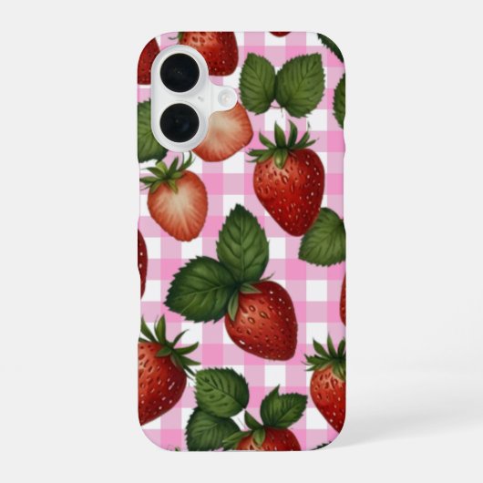 いちごのiPhoneケース iPhone 16ケース (裏面)