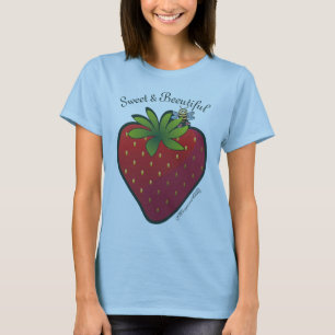 いちごのTシャツの青 Tシャツ