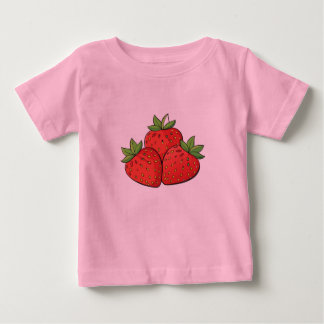 いちごのTシャツ、トドラー用 ベビーTシャツ