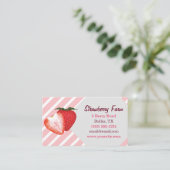 いちごは縞で飾ります 名刺 (スタンド正面)