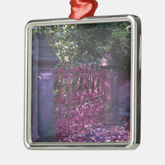 いちごへのゲートはリヴァプールの守備につきます メタルオーナメント (左)