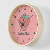 いちごアイコン 壁時計 (傾斜)