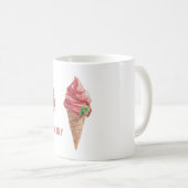 いちごアイスクリームコーン コーヒーマグカップ (正面右)