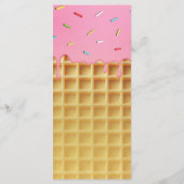 いちごアイスクリームワッフルのコーン誕生日メニュー メニュー (裏面)