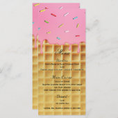 いちごアイスクリームワッフルのコーン誕生日メニュー メニュー (正面/裏面)