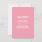 いちごアイス・スパークラー　女の子の1歳の誕生日 サンキューカード (裏面)