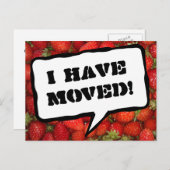 いちごイメージ付き住所はがきの変更 案内ポストカード (正面/裏面)